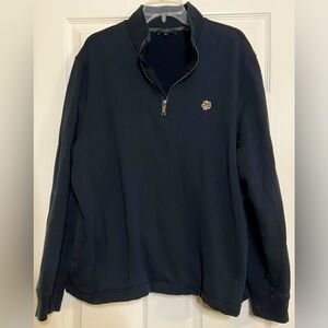 Ted Baker London Mens Sweater Wool Quarter 1/4 Zip Pullover Size 6/ US XL Black